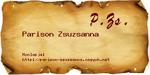 Parison Zsuzsanna névjegykártya