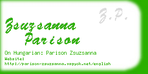 zsuzsanna parison business card